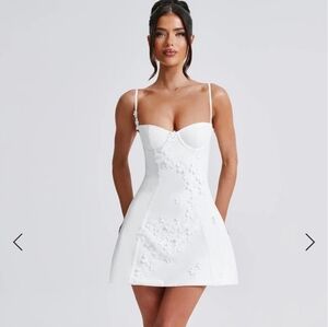 Babyboo Dalary Mini Dress Size Medium Ivory Faury Romantc Coquette